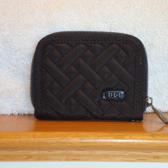 Lug Mini Handspring RFID Blocking Women's Wallet Quilted Travel – Black NWOT! - Picture 1 of 5